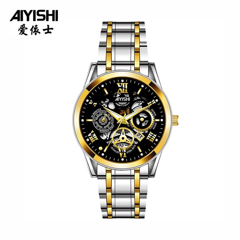Men's watch, waterproof mechanical steel belt, quartz calendar, fully automatic 5