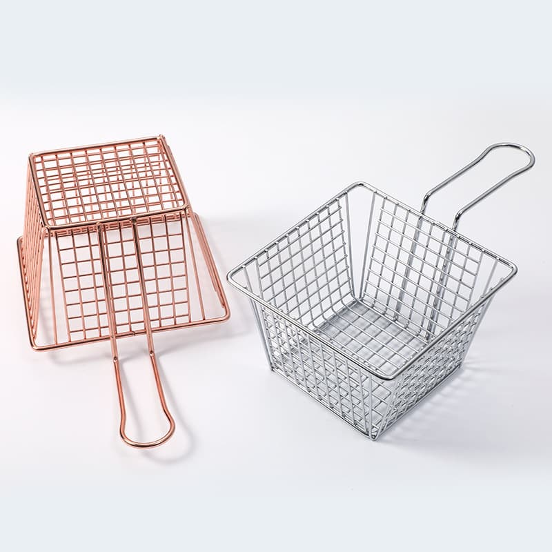 European -style hotel creative tableware milk tea shop Iron snack mini small fried basket fried basket fries fried basket fried basket snack basket 3