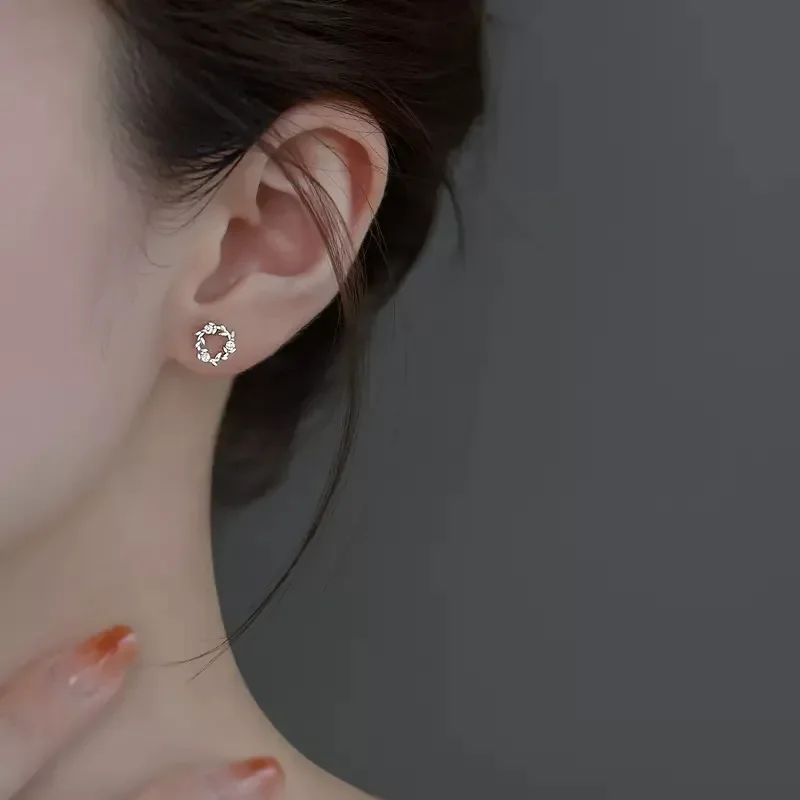 Fresh cute short earrings, Korean style 3