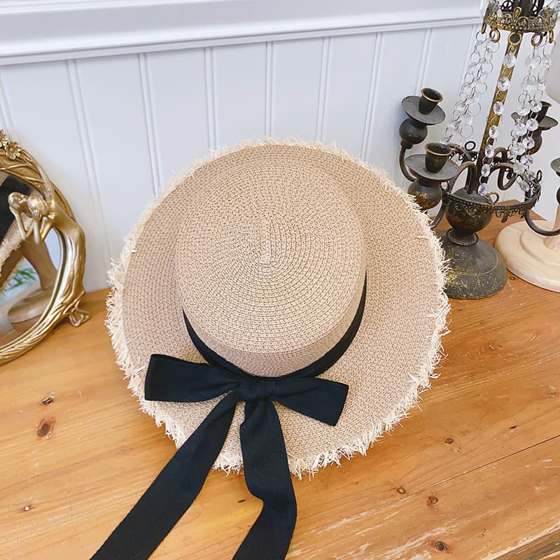 Straw summer beach hat solar-powered, sun protection 3