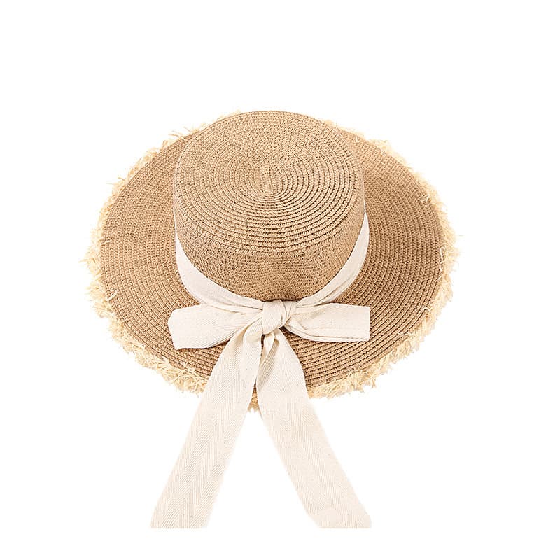 Straw summer beach hat solar-powered, sun protection 5