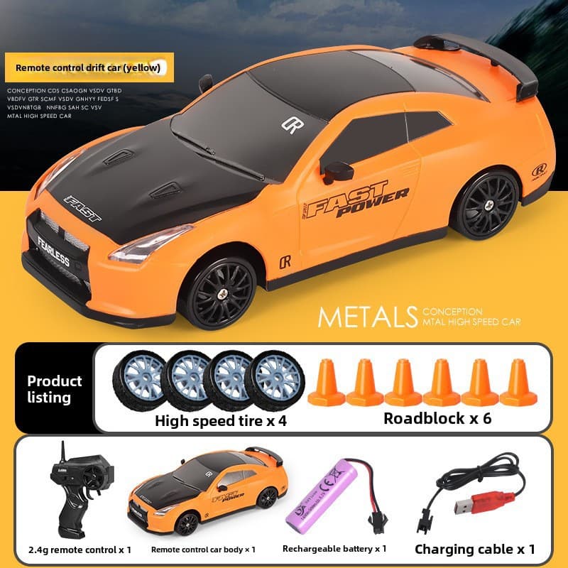(Cross-border trading), wireless transport, high speed remote control car, racing car, toy car, car model, scale 1:24 4