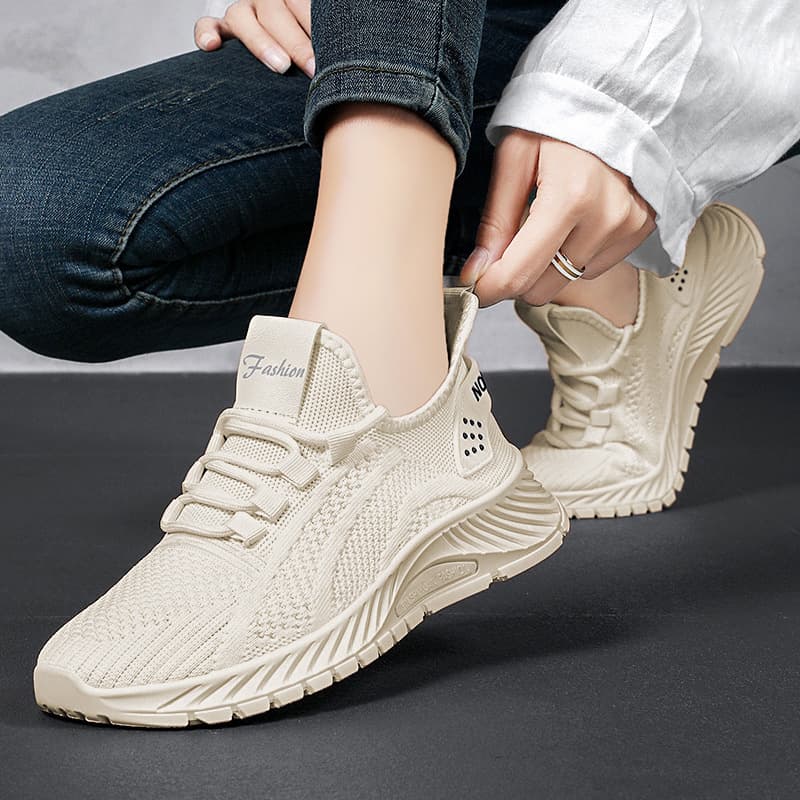 Shoes for women's sports shoes cross-border large size versatile women's shoes TEMU trendy casual shoes flying knit breathable single shoes running shoes 2