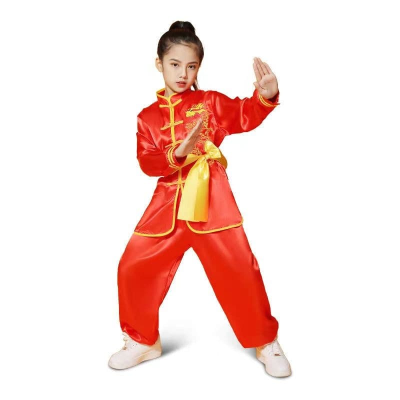 Children's martial arts suit for students for men and women for training, with short sleeve, Chinese style 3