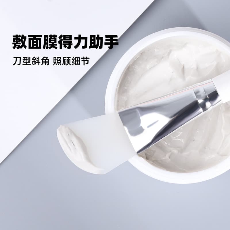 Soft silicone face mask, cosmetic medical handheld brush for traveling, easy application 3