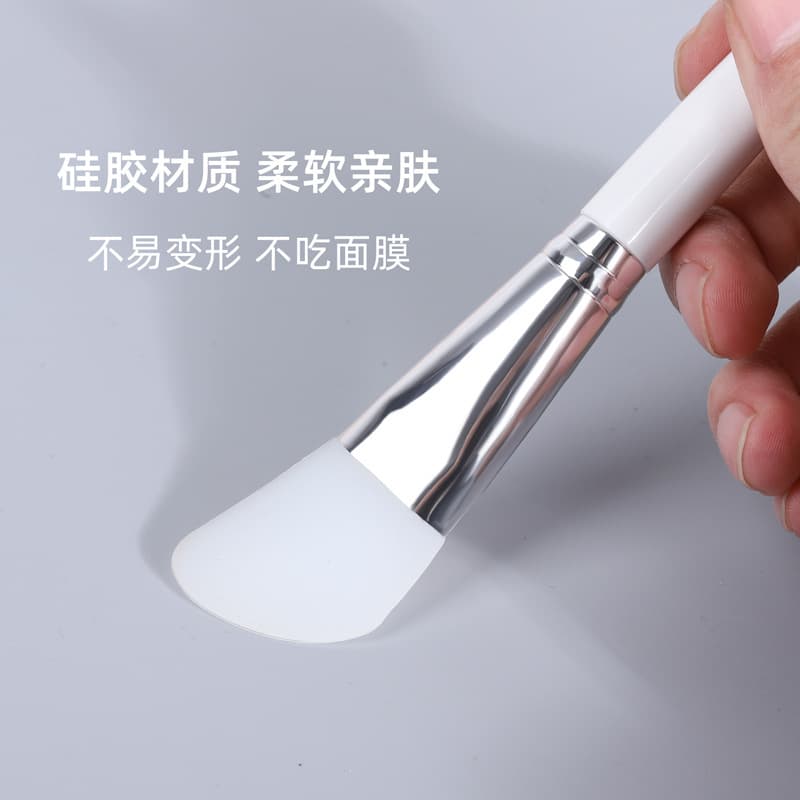 Soft silicone face mask, cosmetic medical handheld brush for traveling, easy application 4