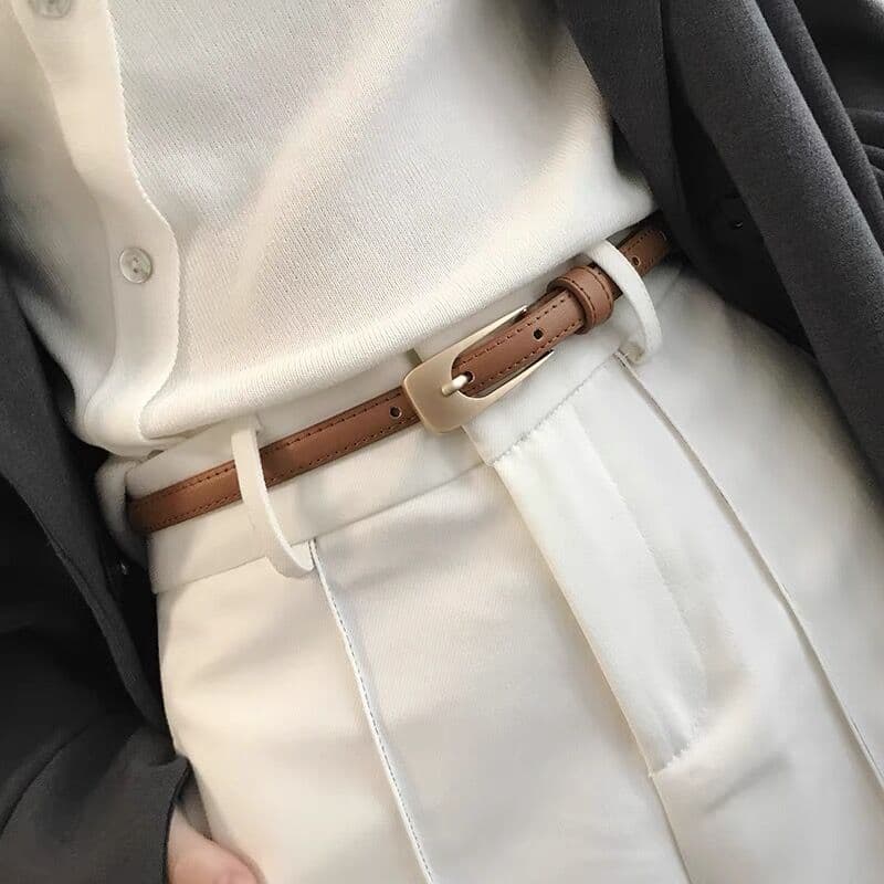 Polyurethane suit, universal belt, retro jeans 1