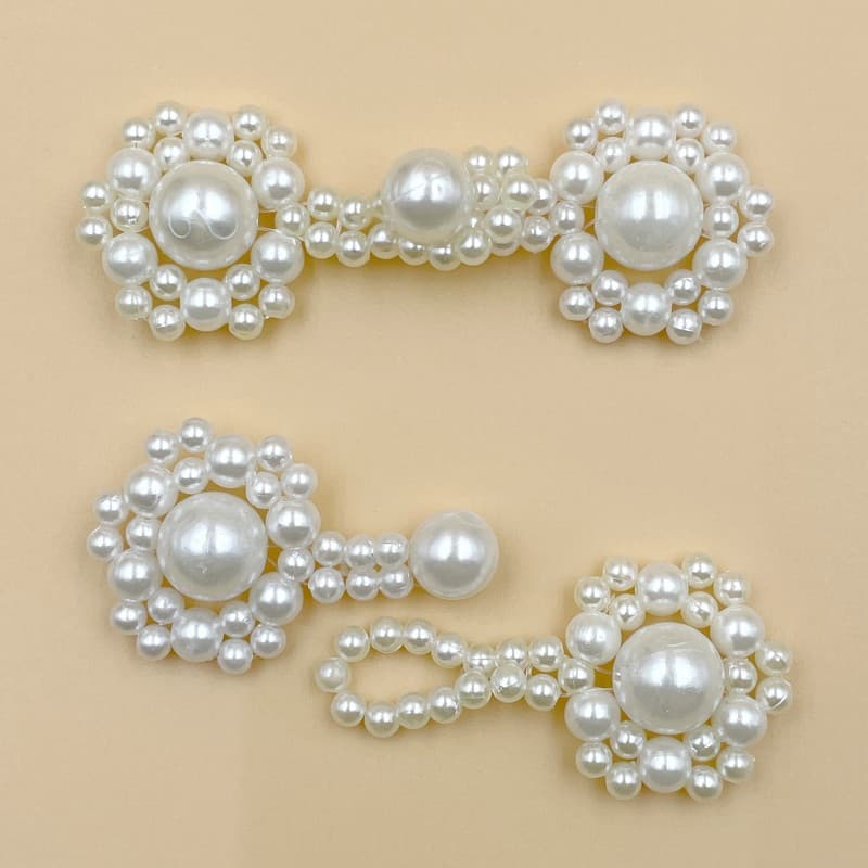 Woven cheongsam handmade pearl, Hanfu, beads, accessories, Chinese style, DIY 3