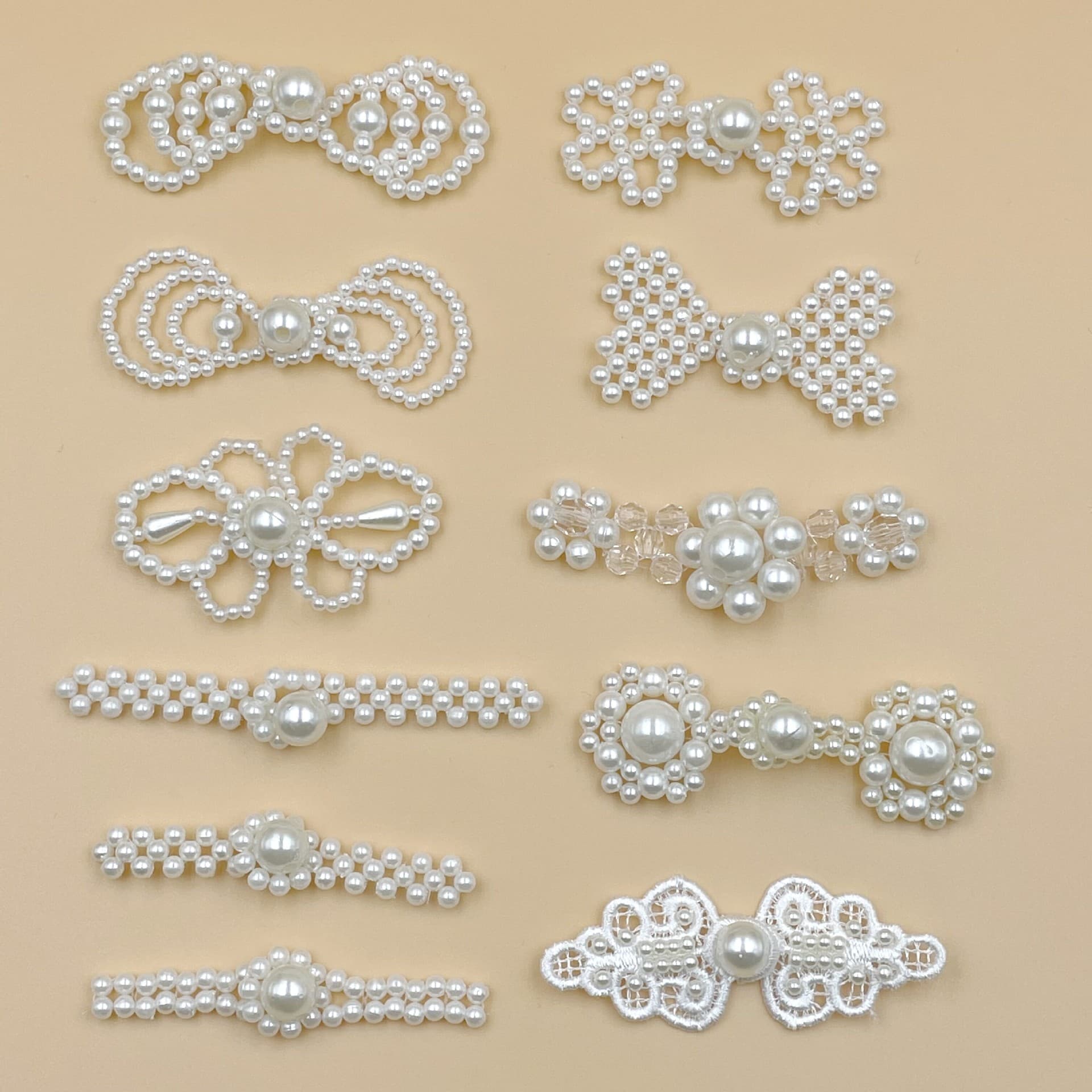 Woven cheongsam handmade pearl, Hanfu, beads, accessories, Chinese style, DIY 1