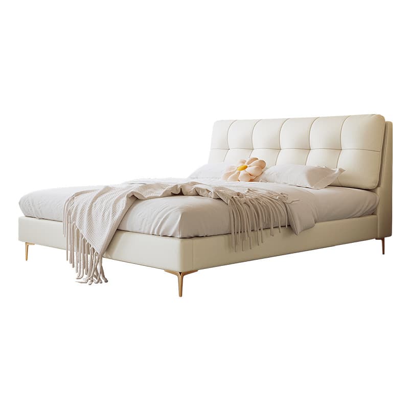 Light Luxury Nordic Modern Double Master Bedroom Leather Bed 5