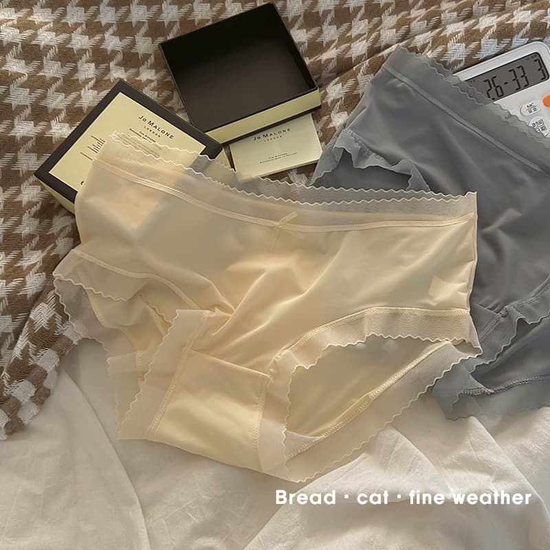 Summer silk pants, antibacterial breathable sexy thin trousers, mid rise 2
