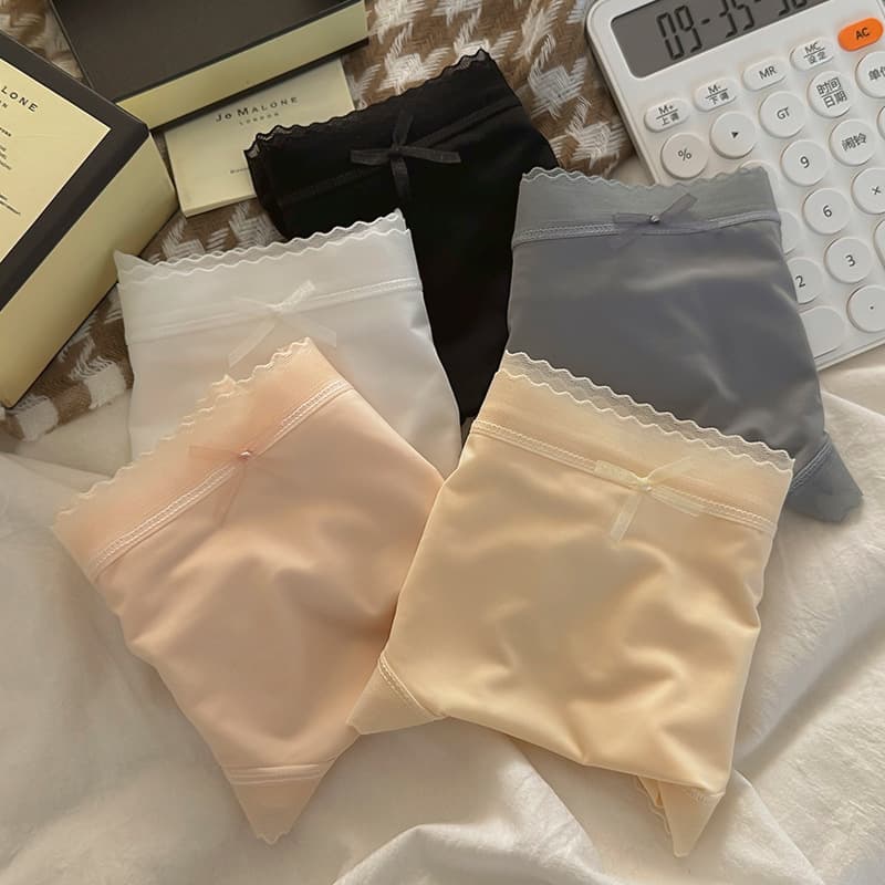Summer silk pants, antibacterial breathable sexy thin trousers, mid rise 4