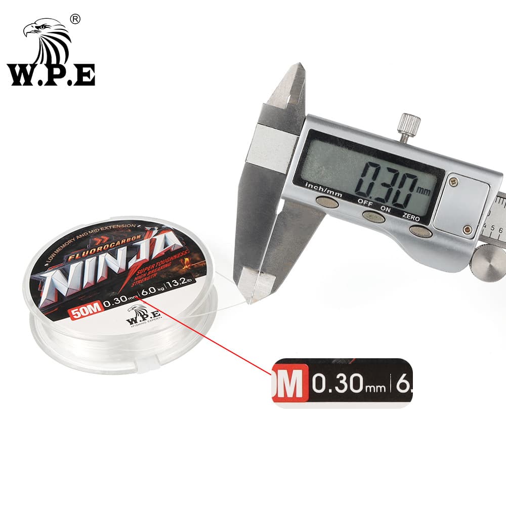 W.P.E Pure carbon fishing line 50 meters carbon line Asian front carbon fish line fish line fishing raft fishing sea fishing line sub -wire 2