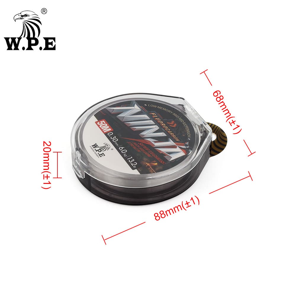 W.P.E Pure carbon fishing line 50 meters carbon line Asian front carbon fish line fish line fishing raft fishing sea fishing line sub -wire 3