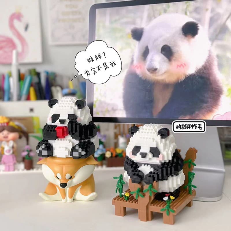 Chinese constructor, doll, toy, panda, Birthday gift 2