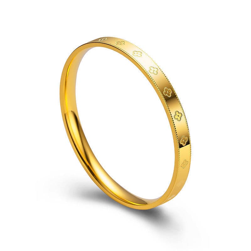 Vietnamese Shajin Lucky Grass Bracelet Fashion Commuter OL Women's Copper Gold Plated Jewelry Matching Source Spot Package 5