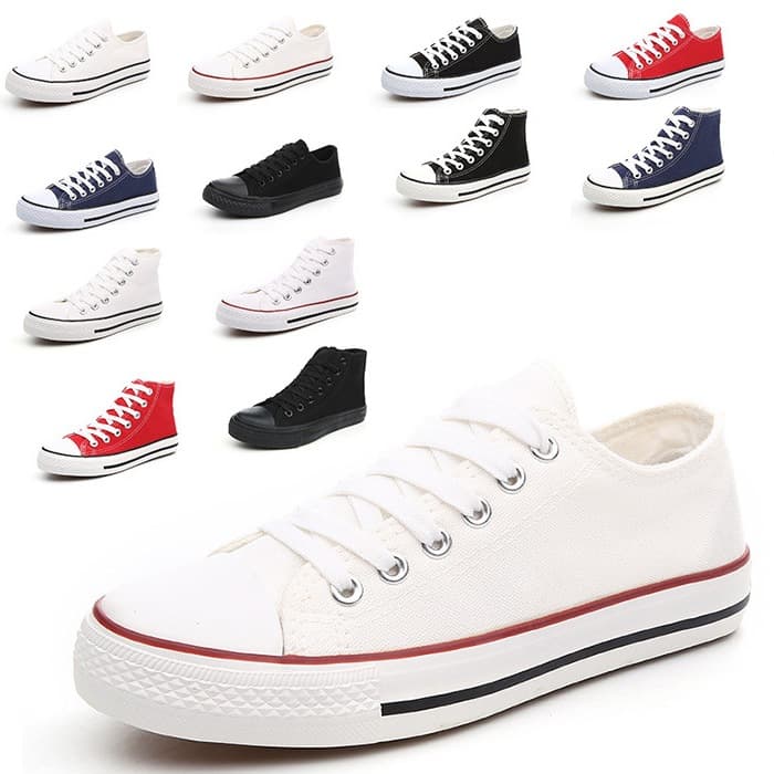Low cloth breathable white shoes for men and women, for beloved