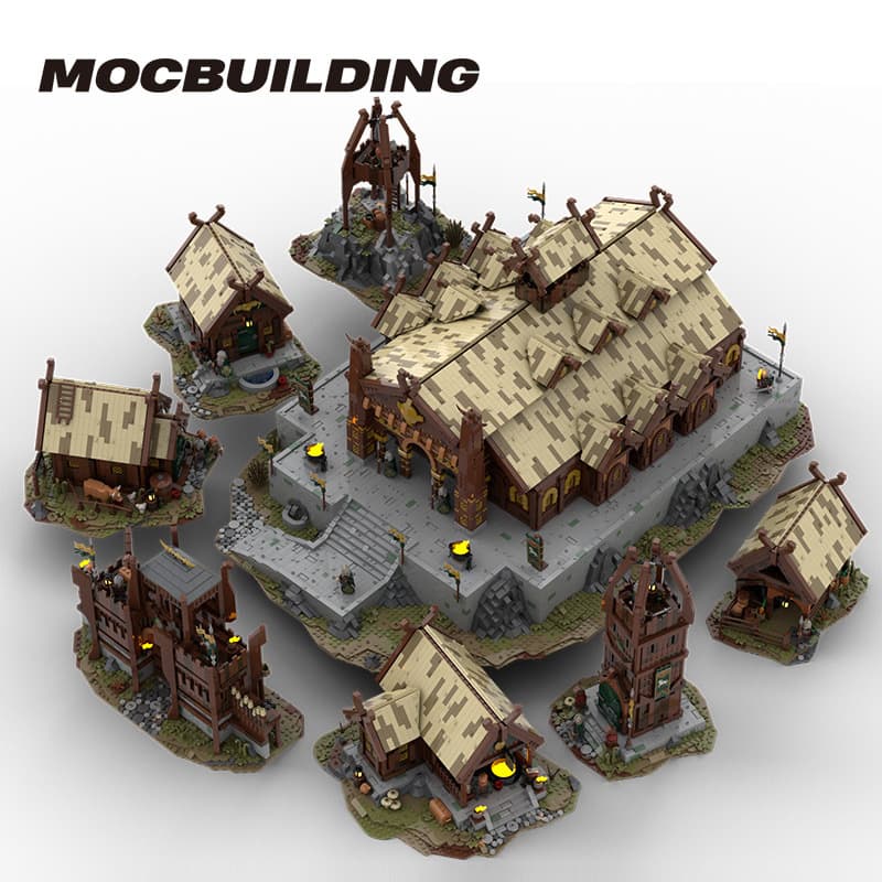 MOC Creative Small Granules Vijin Movie Series Hobbit and Lord of the Rings 8 set of puzzle toys MOC-141103 2