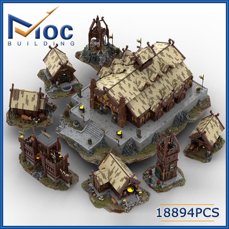 MOC Creative Small Granules Vijin Movie Series Hobbit and Lord of the Rings 8 set of puzzle toys MOC-141103 1
