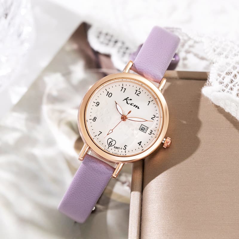 Watch, calendar, fresh waterproof quartz dial, simple and elegant design, small dial 3