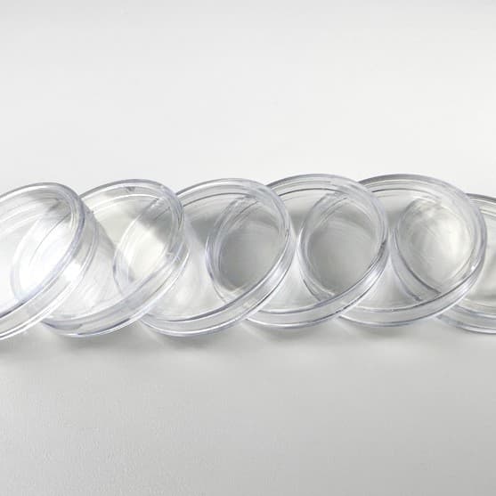 Protective transparent plastic coins, 32, 41mm 2