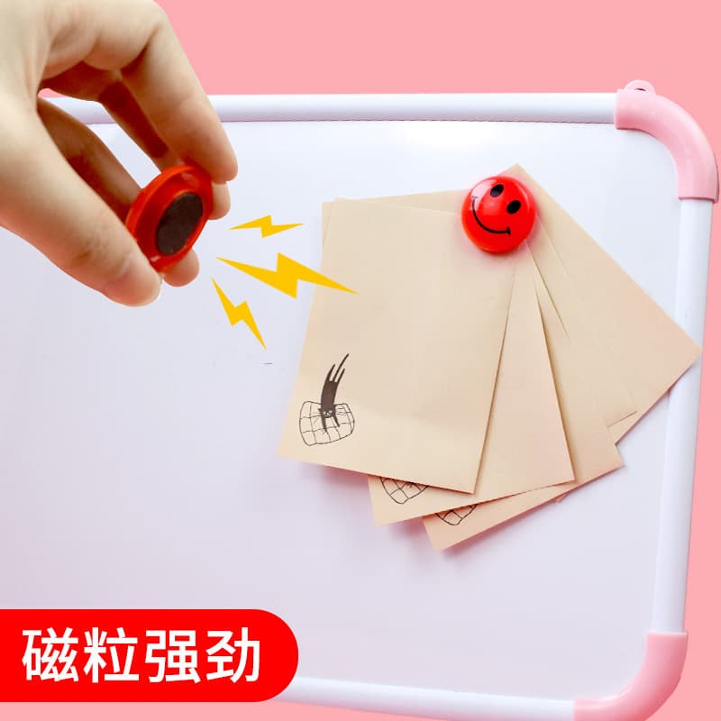 Chenguang Figures colorful circular smile magnet buckle magnetic refrigerator blackboard whiteboard strong iron suction iron stone ASC99399 4