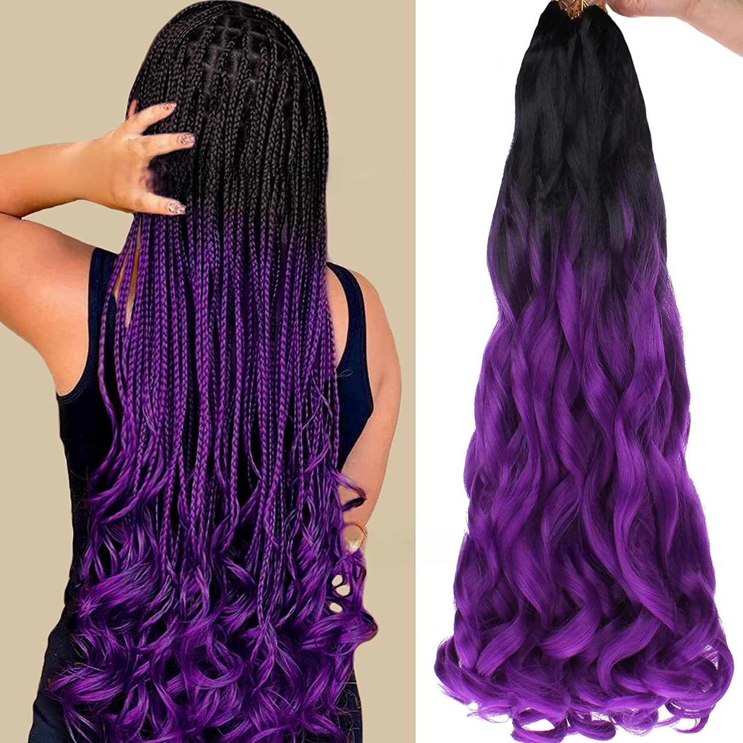 24 inch French Curly Loose Wave Braid Hair 2
