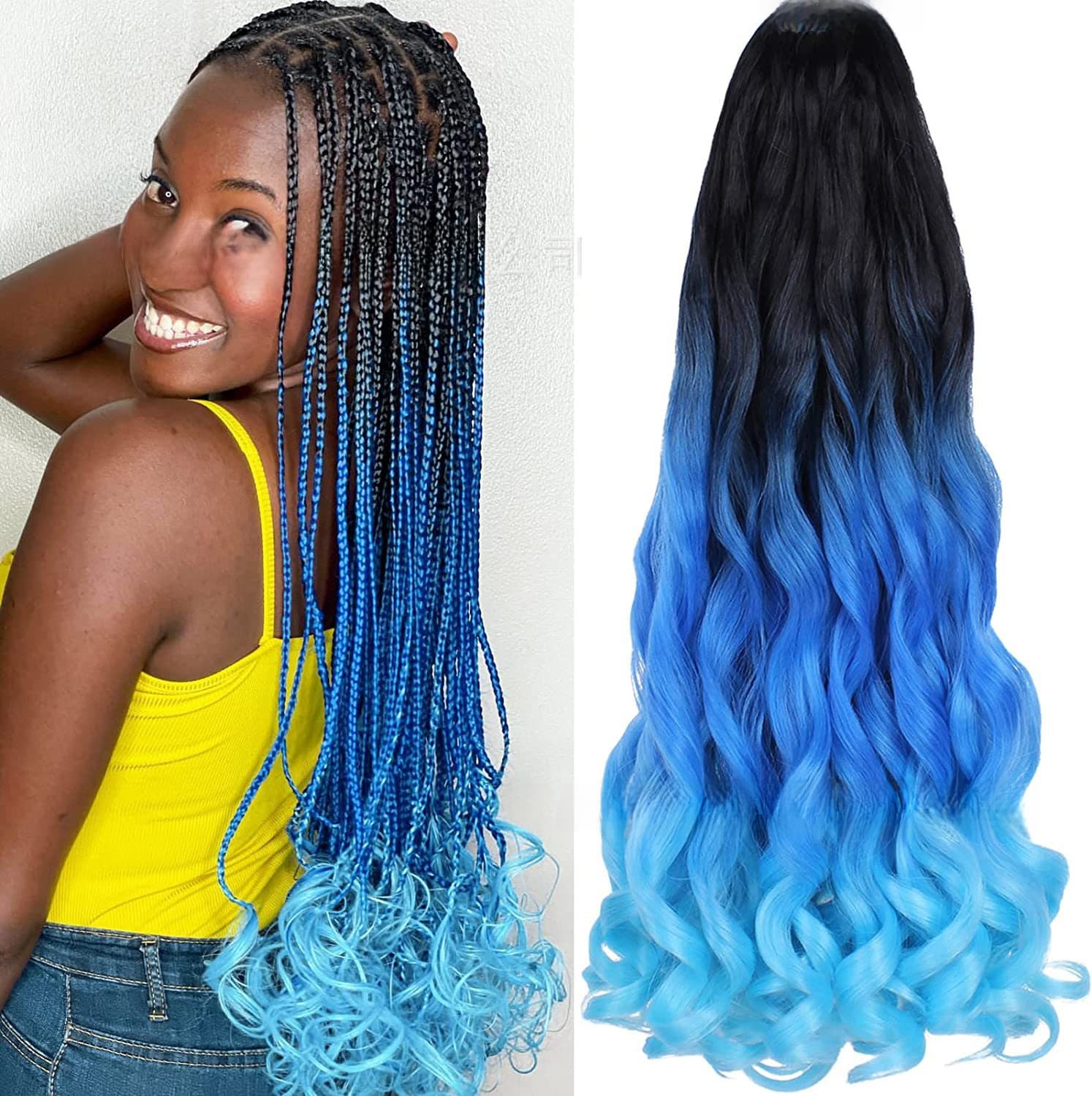 24 inch French Curly Loose Wave Braid Hair 1