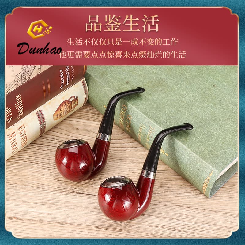 Resin smoke fighting old -style iron pot round cigarette cigarette cigarette dual -use, disassembly washing cycle filter entry -level traditional cigarette bucket 2