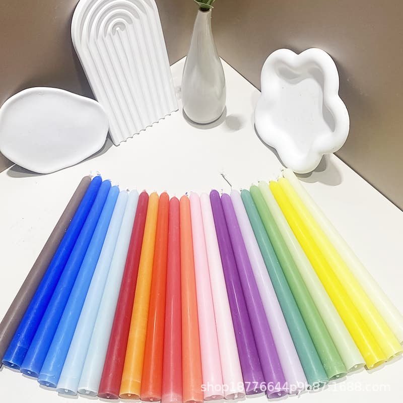 High 25cm Candle Romantic Festival Decoration Candle Candle Wedding Wedding Candid Candle Place for Colorful Long Stick Candle 4