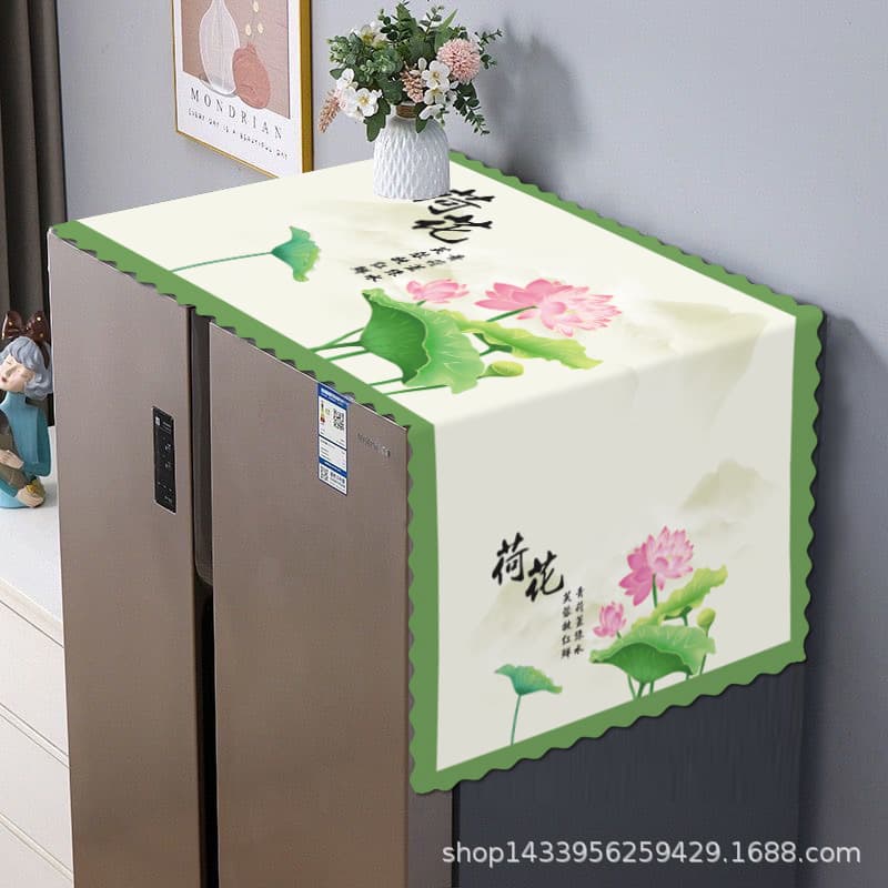 Manufacturer refrigerator dust cover double door single door refrigerator towel cover refrigerator cover cartoon microwave oven cover full cover cloth 5