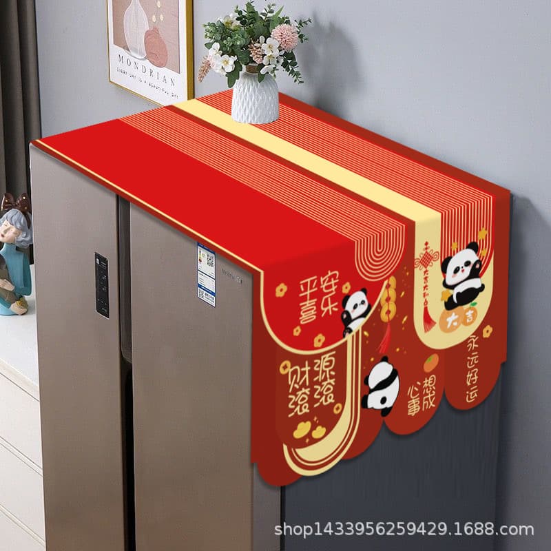 Manufacturer refrigerator dust cover double door single door refrigerator towel cover refrigerator cover cartoon microwave oven cover full cover cloth 1