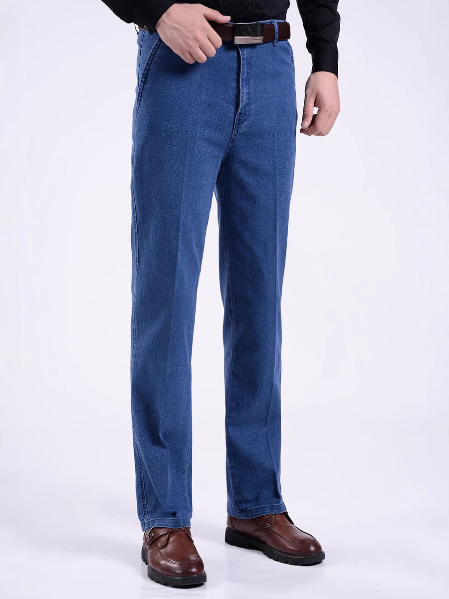 (Cross-border trading), jeans, denim trousers, high waist, for middle age, loose straight fit 2