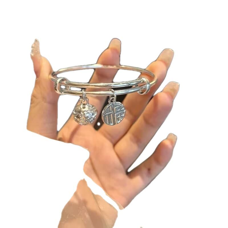 Small bell with bow, adjustable women's bracelet 5