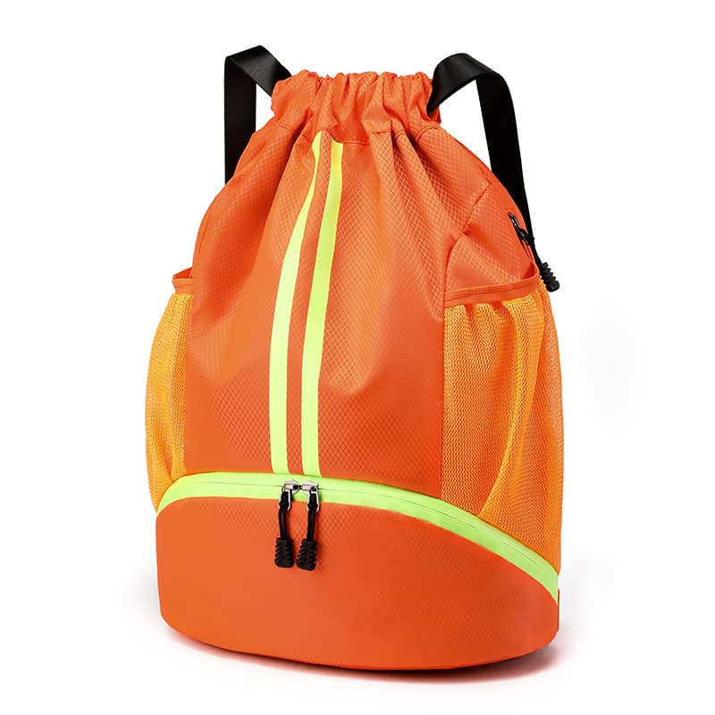 Basketball shoulder bag wet and dry separation for swimming, sports organizer bag, backpack for training for gym, drawstring 4