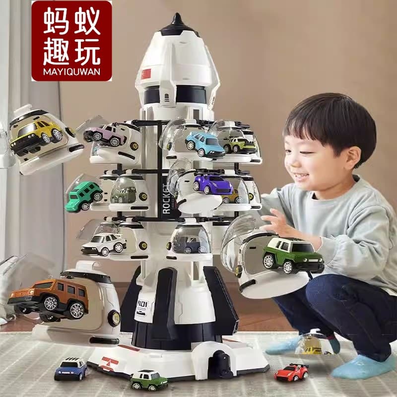 Children's realistic aerospace rocket, space parking, transport, toy car for boys, Birthday gift 1