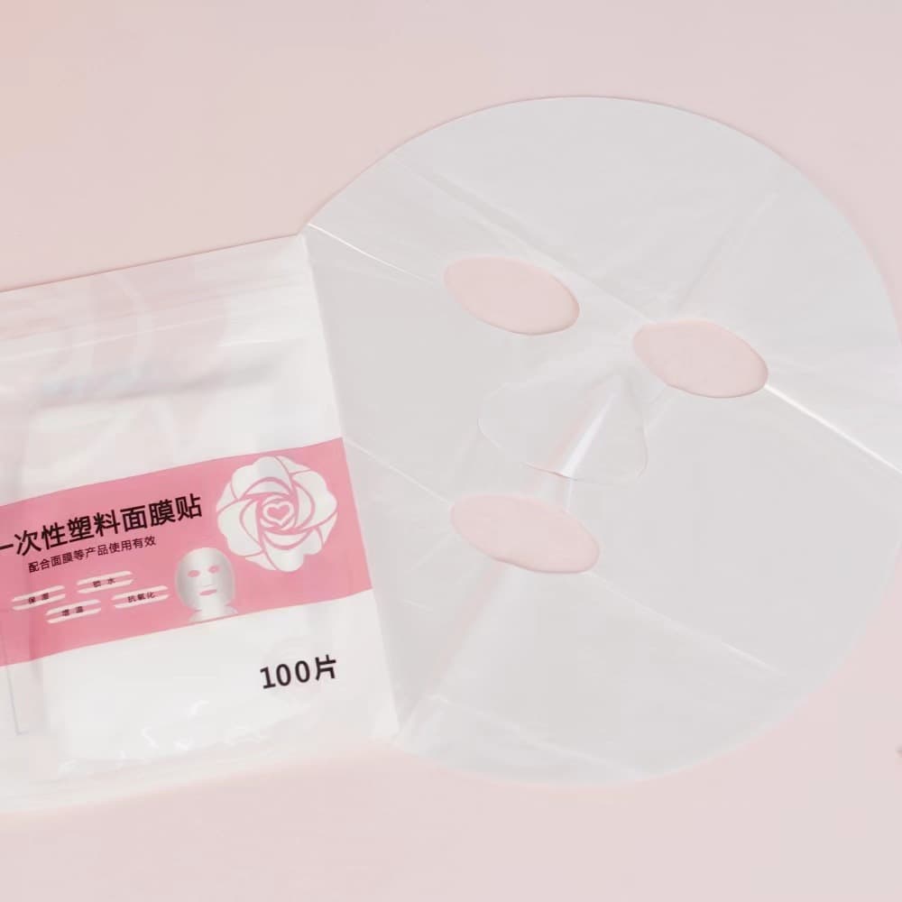 Plastic cosmetic wet moisturizing transparent face mask for face, for beauty salons 3