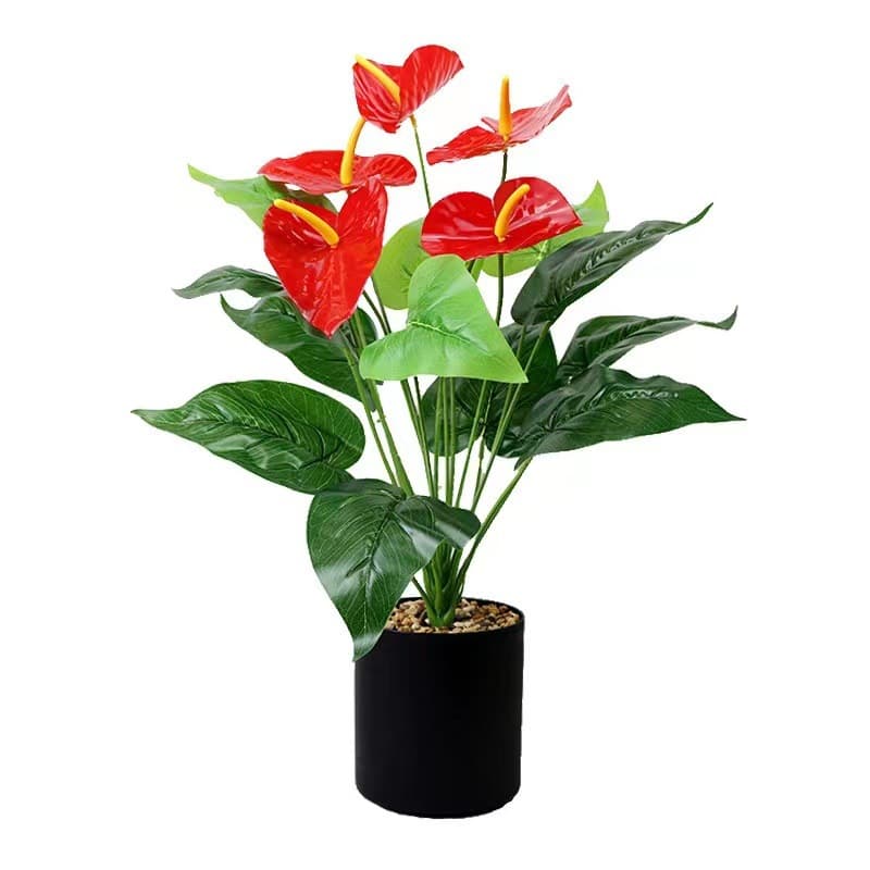 Simulation green leaf leaf potted fake flower plastic artificial green plant indoor and outdoor floor bonsai partition partition flower trough decorative flowers 2