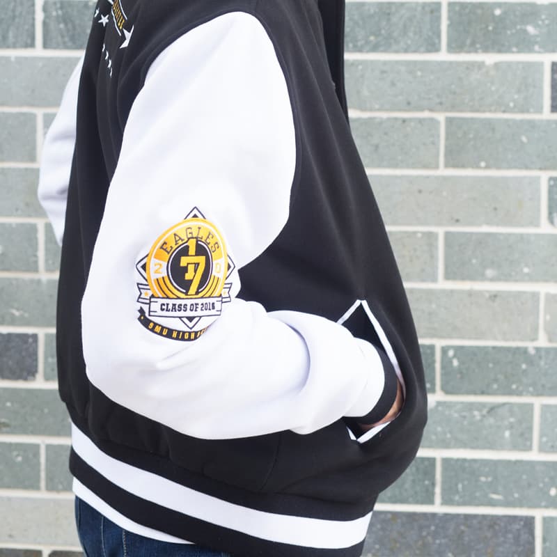 Customized baseball uniform, college jacket, high-end fleece jacket, Fleece Jacket, trendy and cool long sleeves 4