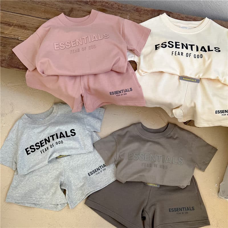 Sports suit, summer children's short sleeve T-shirt for men and women, shorts, set
