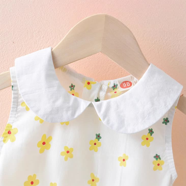 Children's summer summer clothing, sleevless dress, girl's skirt, western style, Korean style, flowered 3