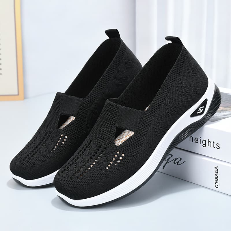 Women's shoes 2025 spring and summer cross-border shoes large size shoes women's cloth shoes one foot flying mesh shoes mother's shoes 3