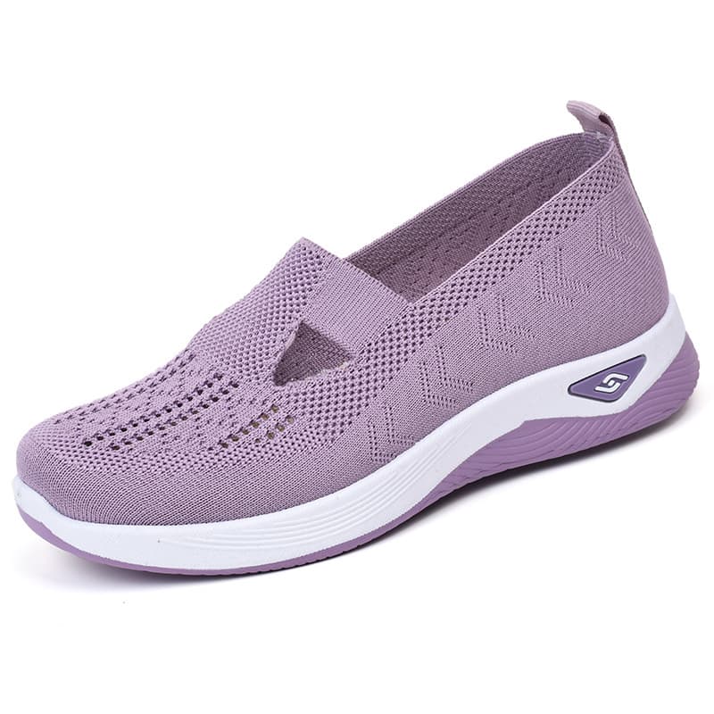 Women's shoes 2025 spring and summer cross-border shoes large size shoes women's cloth shoes one foot flying mesh shoes mother's shoes 5