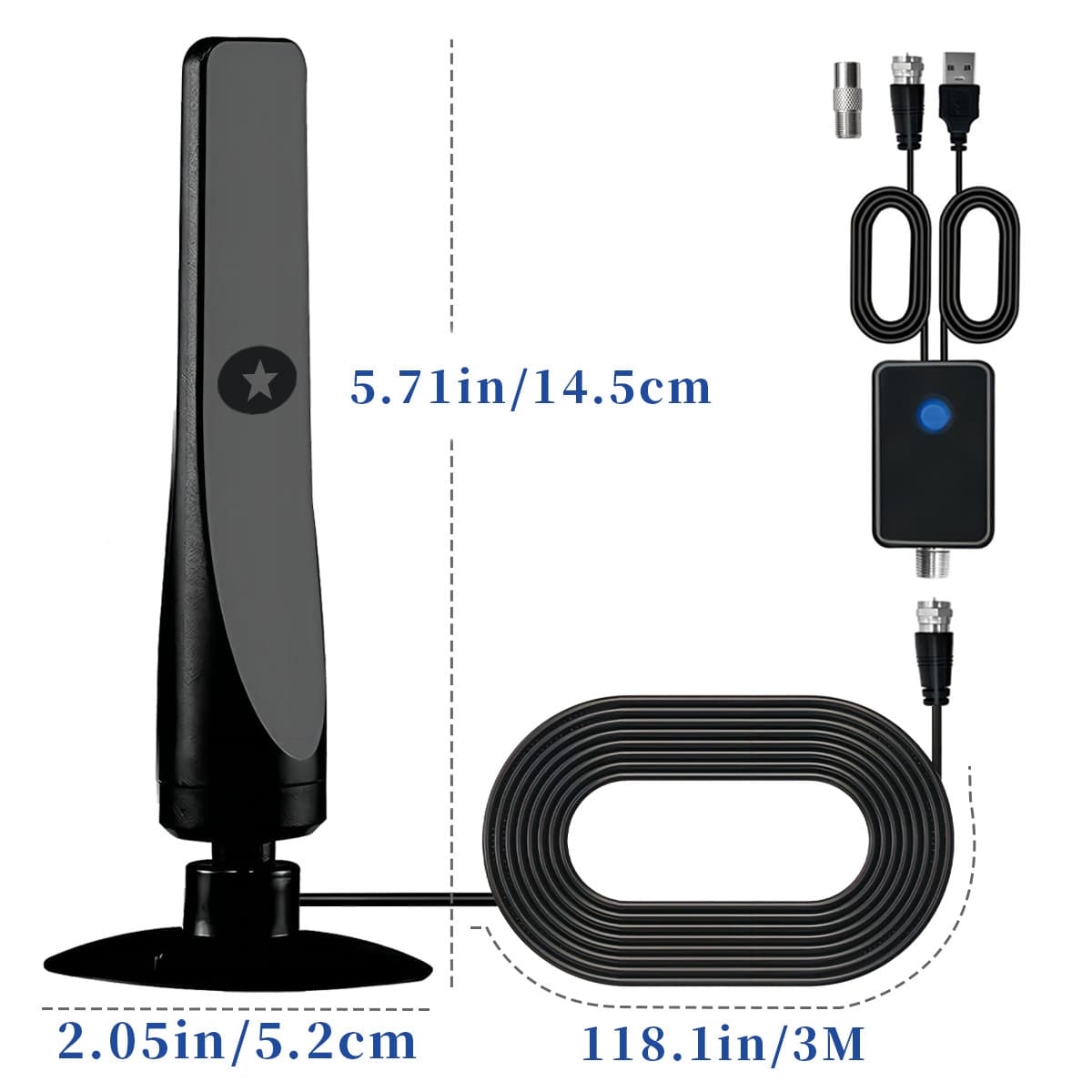 4K high -definition smart TV digital antenna signal amplifier indoor and outdoor receiver broadcast signal TV antenna 2