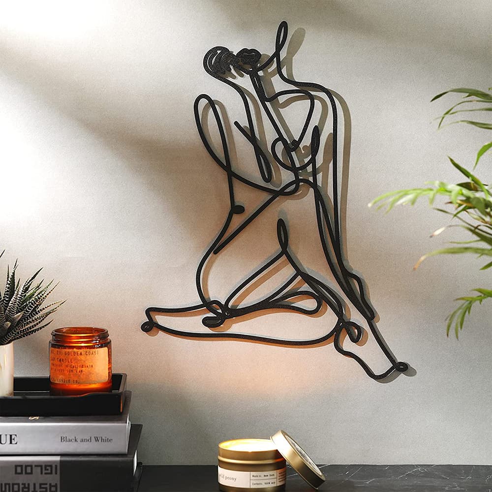 Abstract Home Minimalist Line Art Metal Wall Decor 3