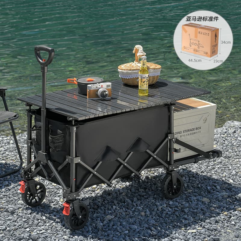 Travel big foldable camper van for camping, off-road handheld trailer, cart 1