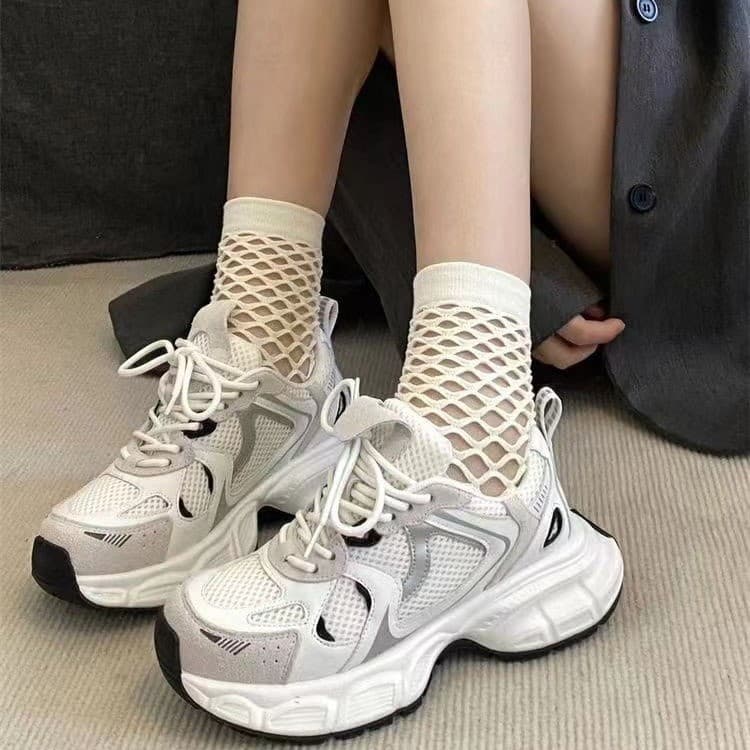 Lightweight sports running shoes for women 2025 spring new mesh campus style Forrest Gump dad shoes versatile casual trendy shoes 4