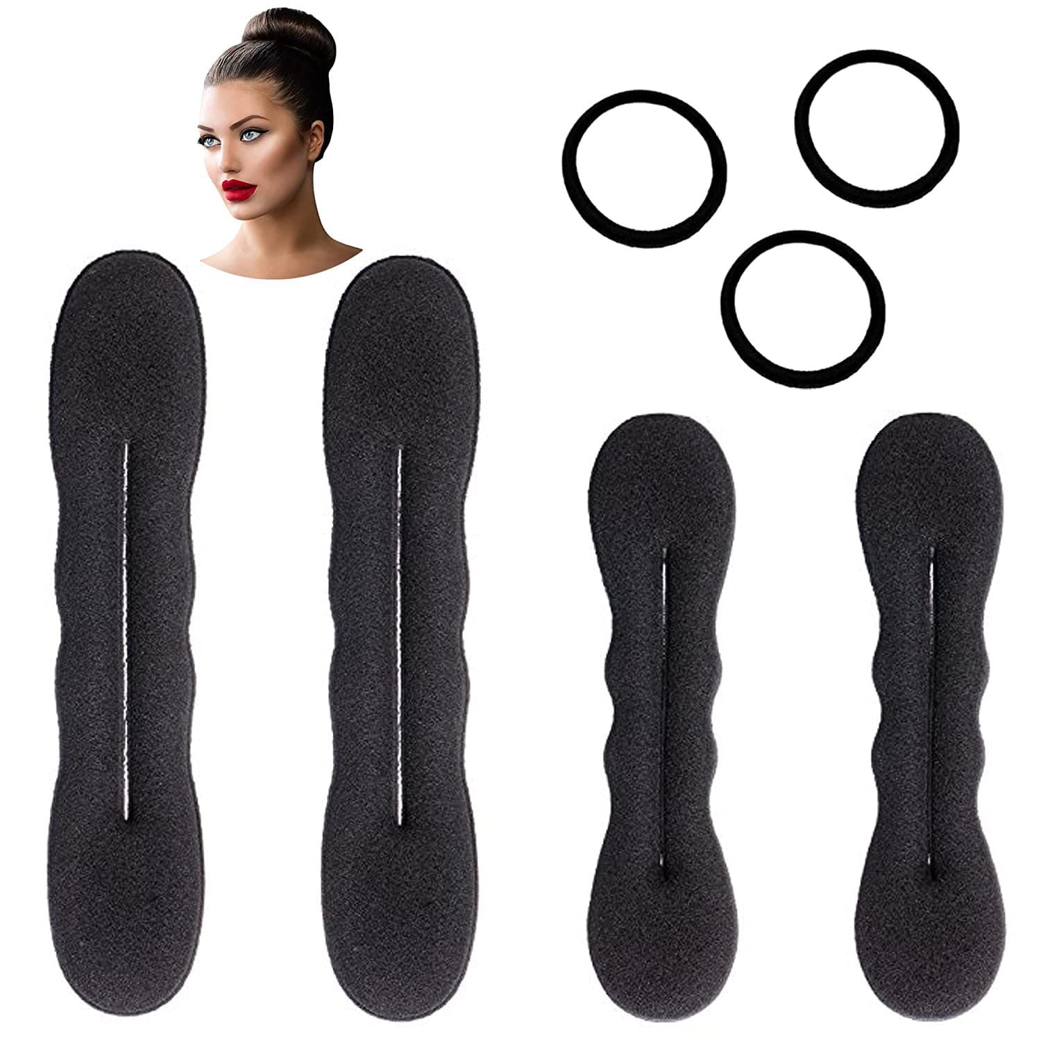 Hair accessories hair sponge plate hair accessories 2 big 2 small popping ball head shape 3