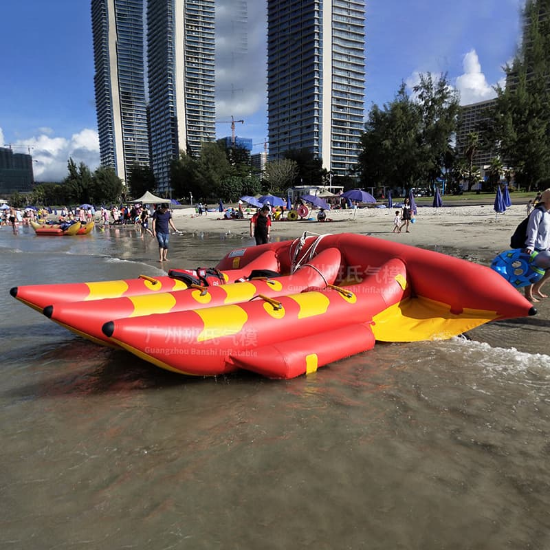 Source factory inflatable water banana boat 6-seater flying fish boat sea surfing motorboat towing amusement equipment 2