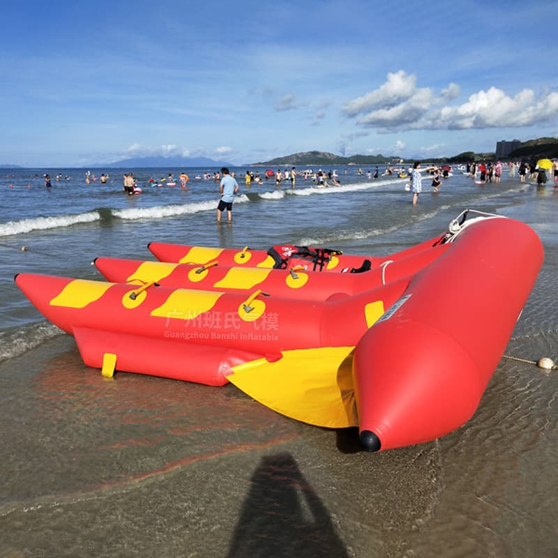 Source factory inflatable water banana boat 6-seater flying fish boat sea surfing motorboat towing amusement equipment 3
